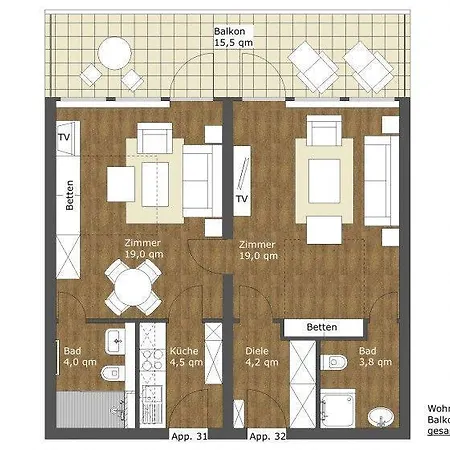 Daire Duenenhof-app-31-32-meerseite *